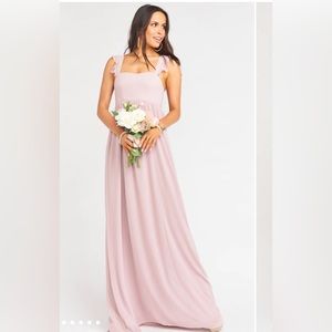 Show Me Your Mumu June Maxi dress in Neutral Mauve Chiffon (size small) NWT!